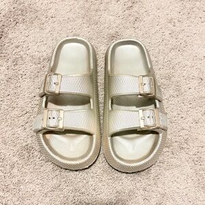 Gold Rubber Sandals